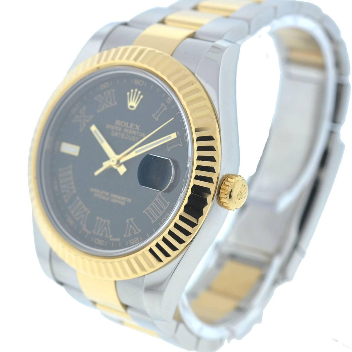 Women's or Men's Rolex 116333 Datejust II Two-Tone Gold and Stainless Steel Automatic Watch