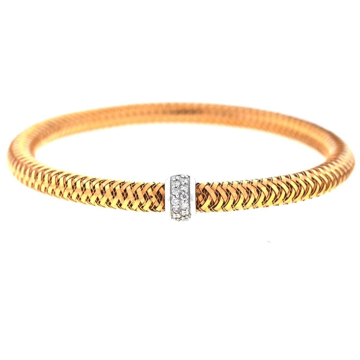 Women's or Men's Roberto Coin 18 Karat Gold Primavera Flexible Bracelets