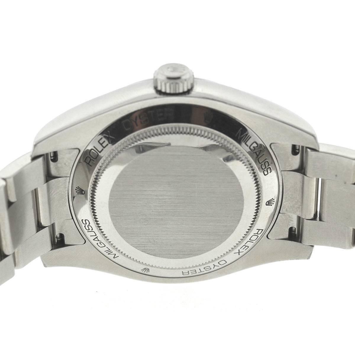 Rolex 116400 Milgauss White Dial Stainless Steel Watch 4