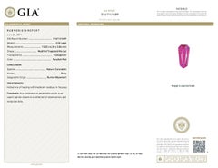 3.02 Carat Kite Shape Ruby, Diamond and Garnet Rose Gold Pendant with GIA Report