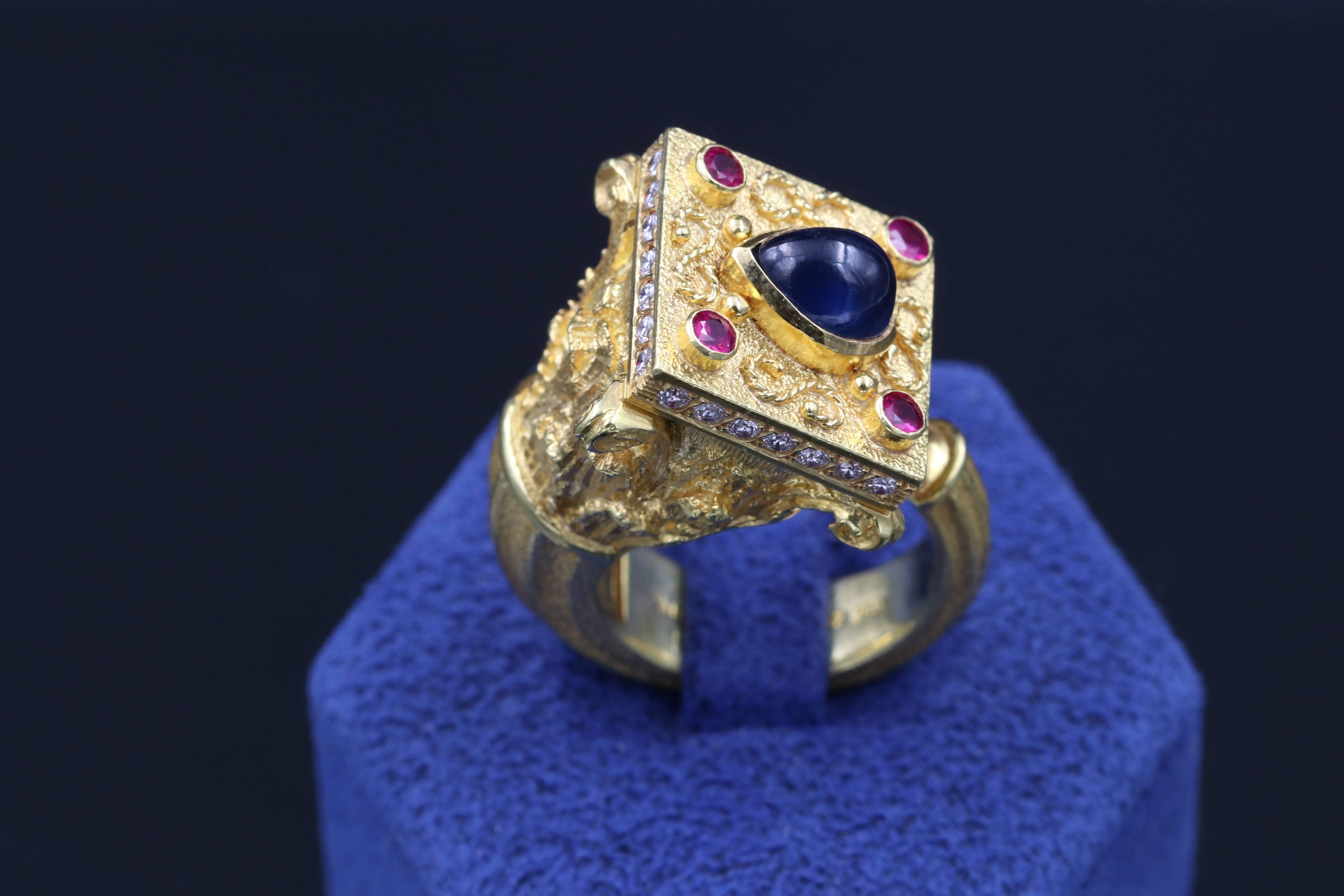 Gold, Diamonds, Rubies and Sapphires Set by Maramenos 4
