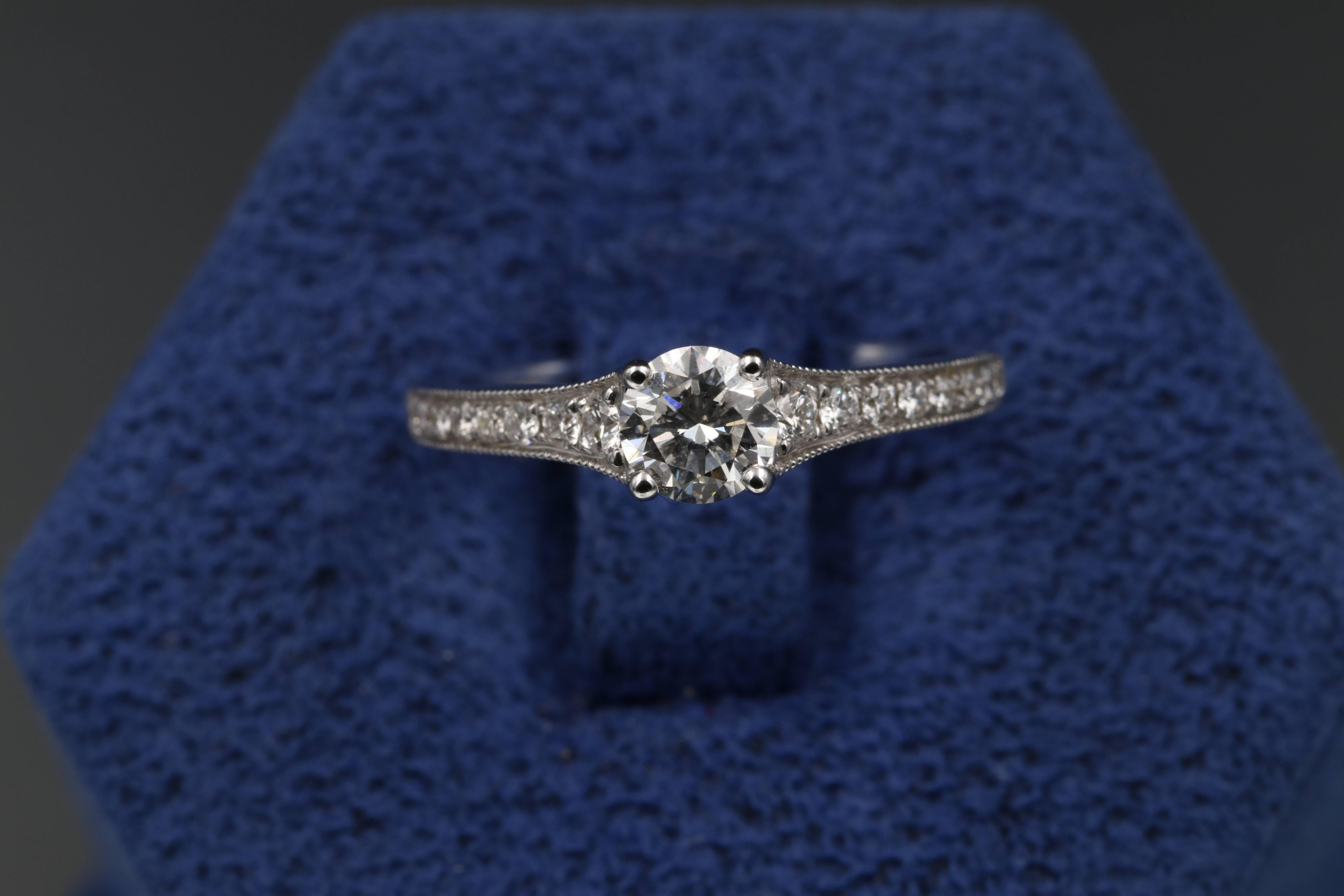 Women's GIA Certified 0.50 Carat Fvs2 Diamond Ring
