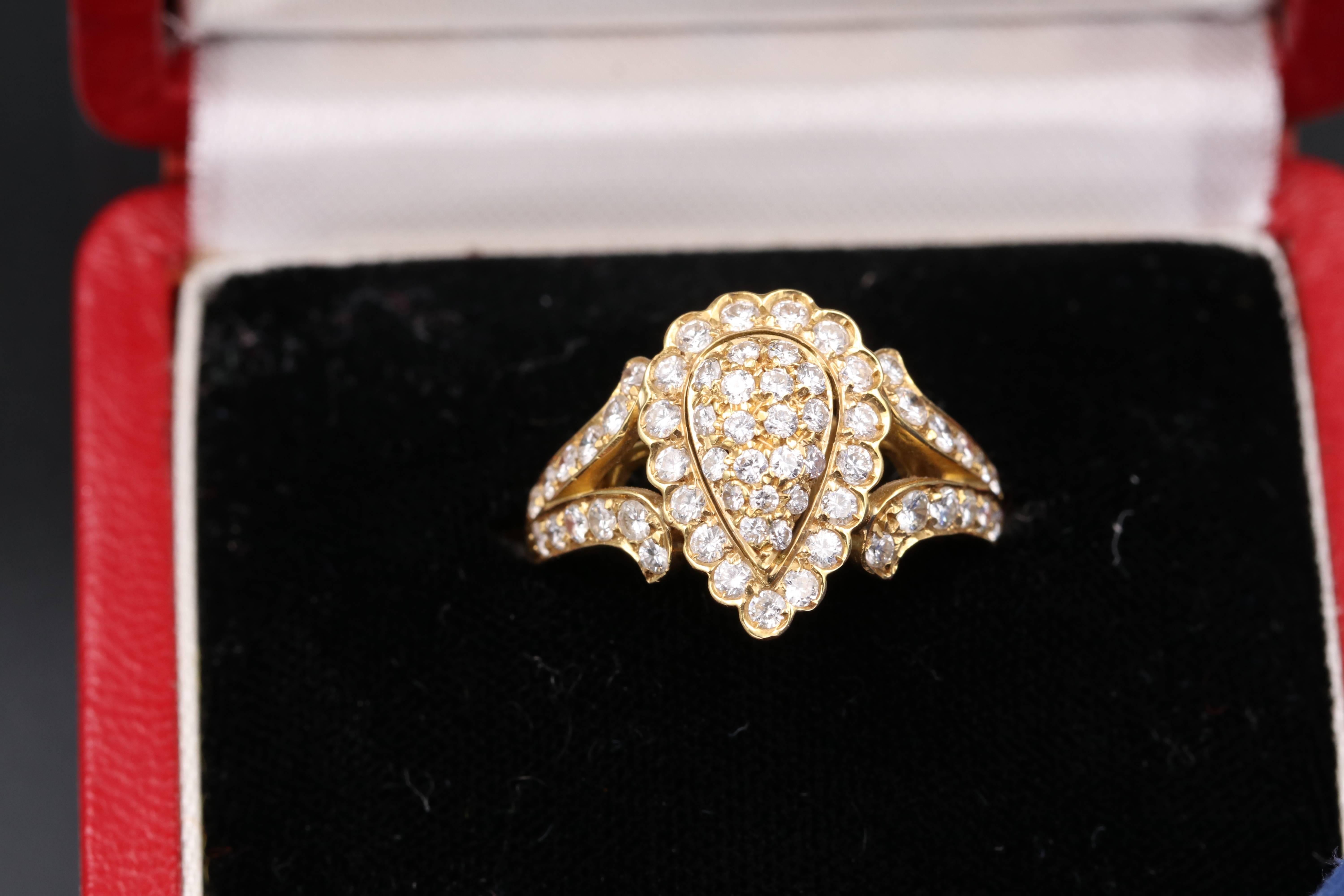 Gold and Diamonds Cartier Ring In Excellent Condition In Saint-Ouen, FR
