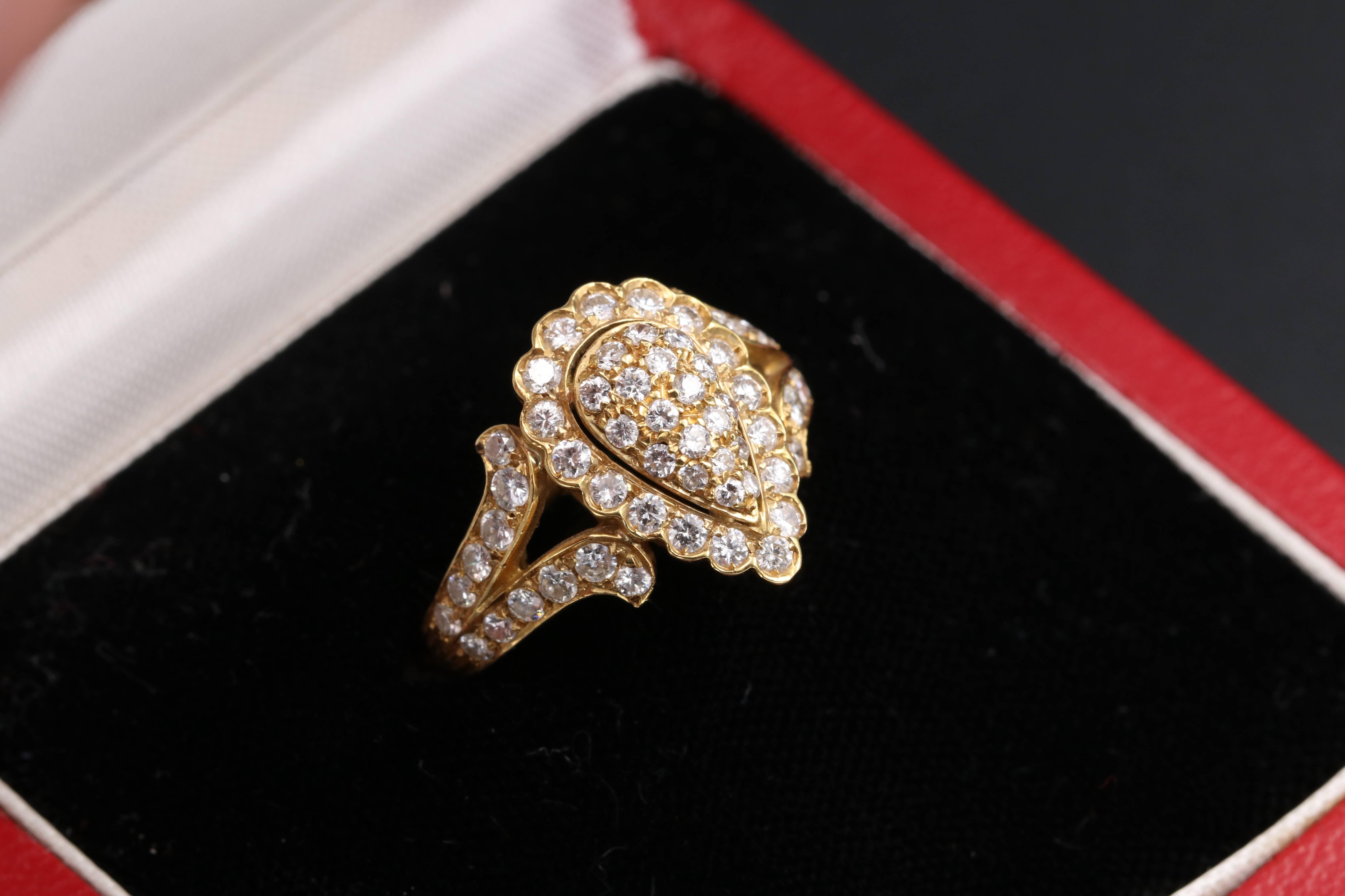 Women's Gold and Diamonds Cartier Ring