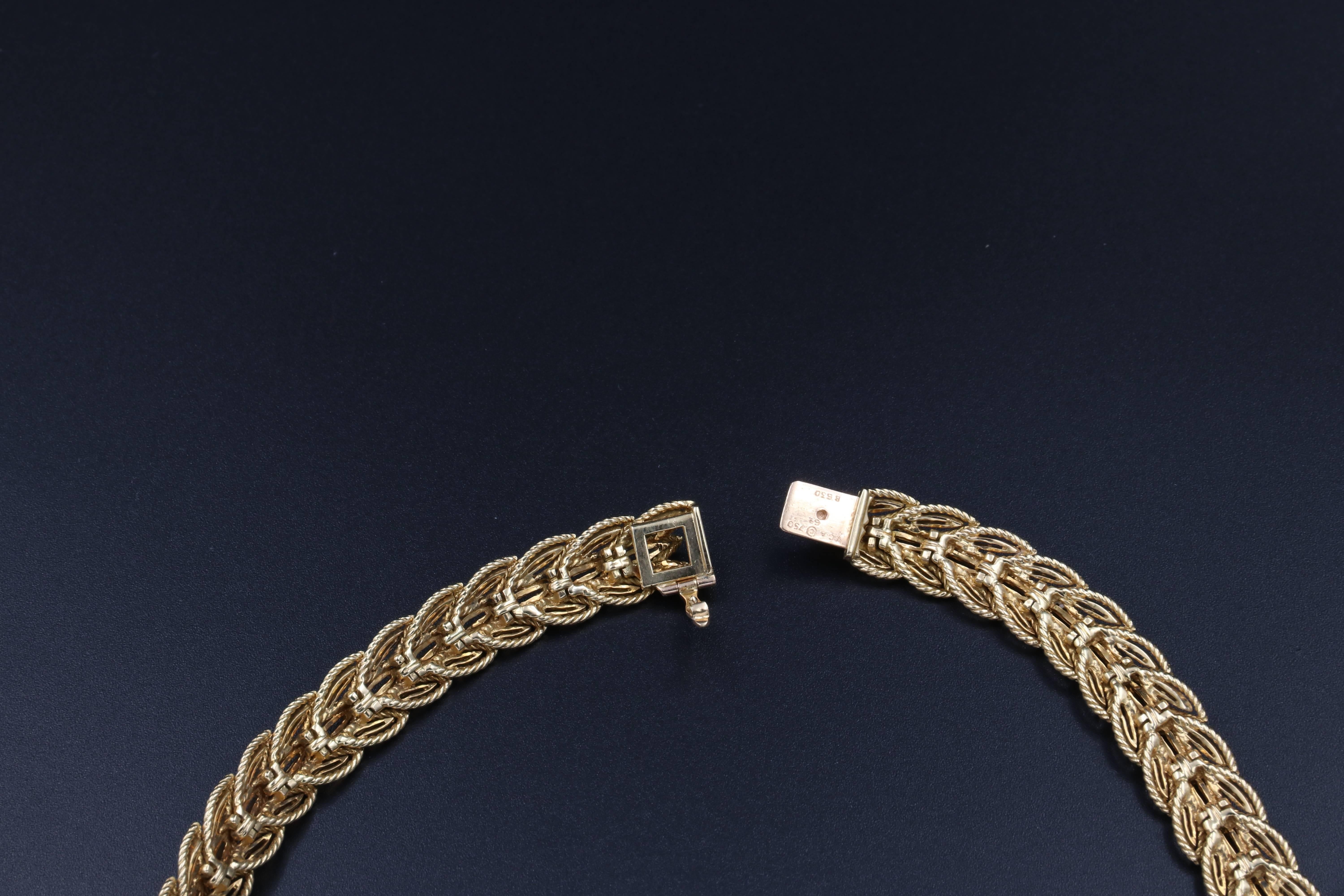Van Cleef & Arpels Gold, Platinum and Diamonds Necklace, circa 1960 1