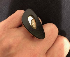 Valadier Scheggi Ring aus Roségold, Ebenholz und Diamanten