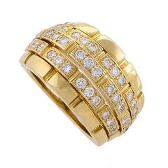 Vintage Cartier Diamond Gold Bombe Ring