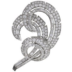 Cartier Diamond Feather Brooch