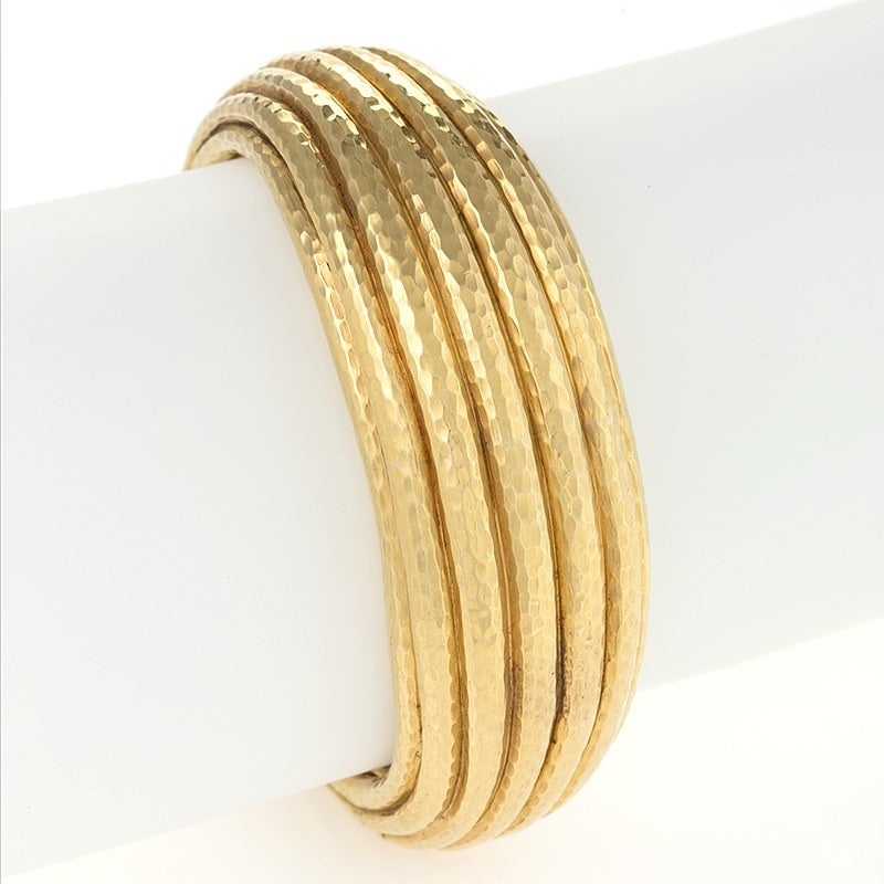 Modern Andrew Clunn Gold Cuff Bracelet