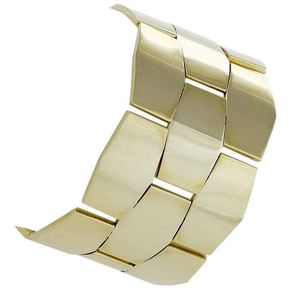 Cellini Italian 1980's Gold Link Bracelet