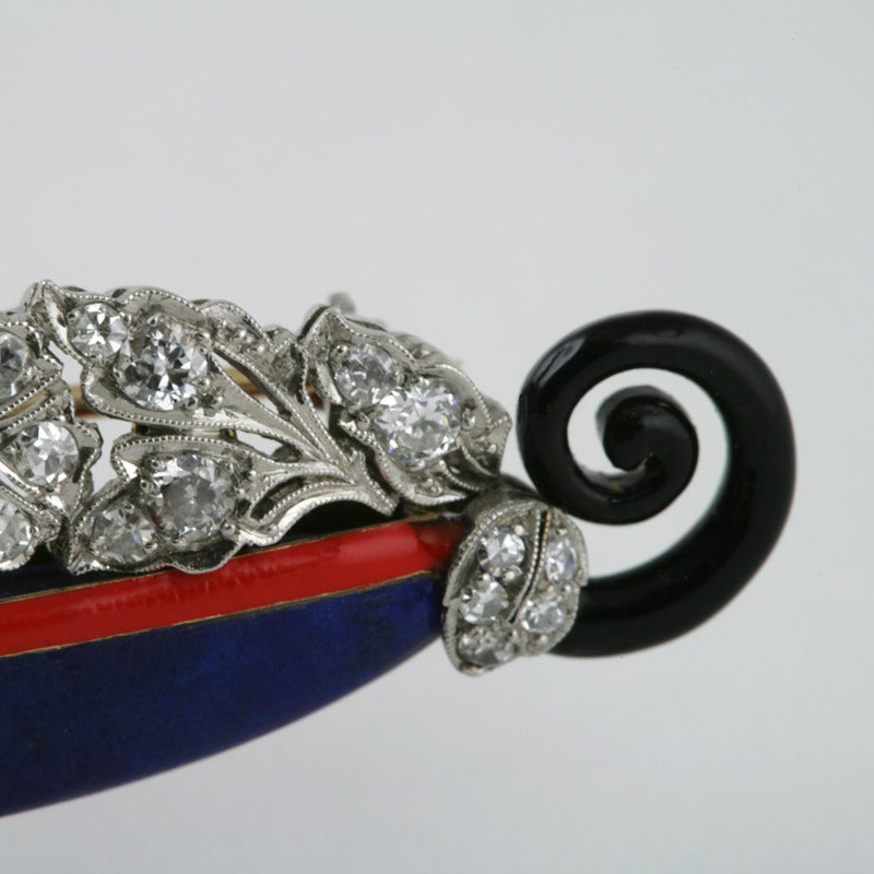 Kohn 1920s Art Deco Jeweled Jardinière Brooch In Excellent Condition For Sale In New York, NY