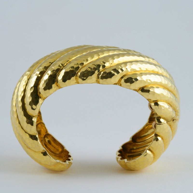 Andrew Clunn Gold Cuff Bracelet In Excellent Condition In New York, NY