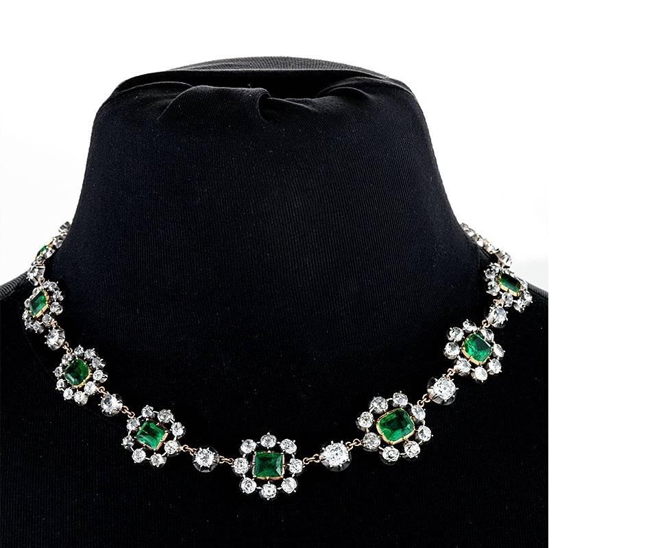 emerald cluster necklace