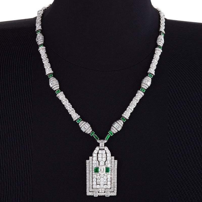 art deco necklace pendant