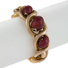 Victorian English Almandine Garnet and Gold Bracelet