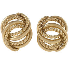 Fred Paris Mid-20th Century Gold Earrings