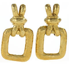 David Webb Mid-20th Century Gold Earrings