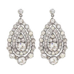 Antique Diamond Gold and Platinum Earrings 5