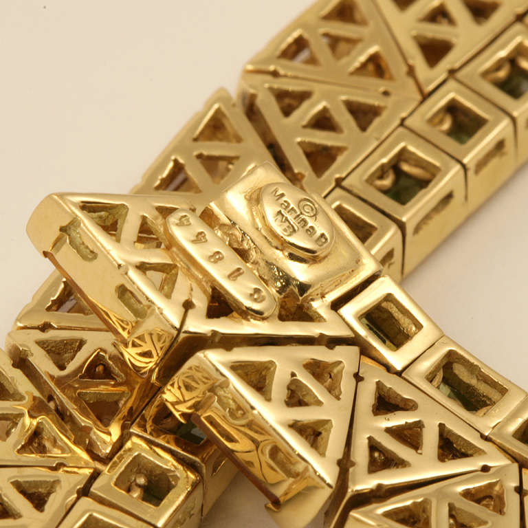 Marina B. Citrine Tourmaline Gold Necklace 1