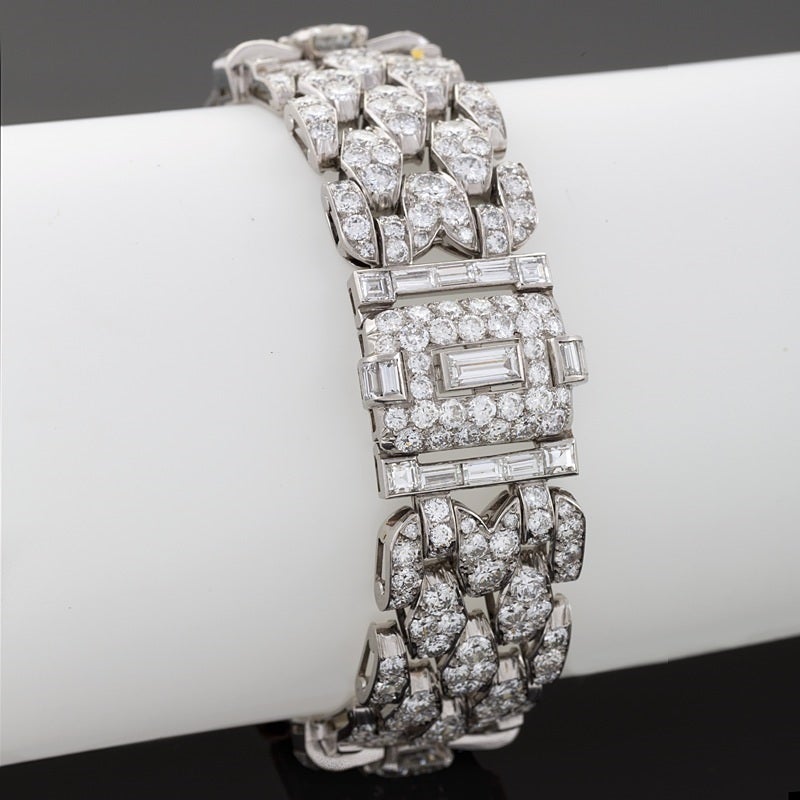 art deco platinum bracelet