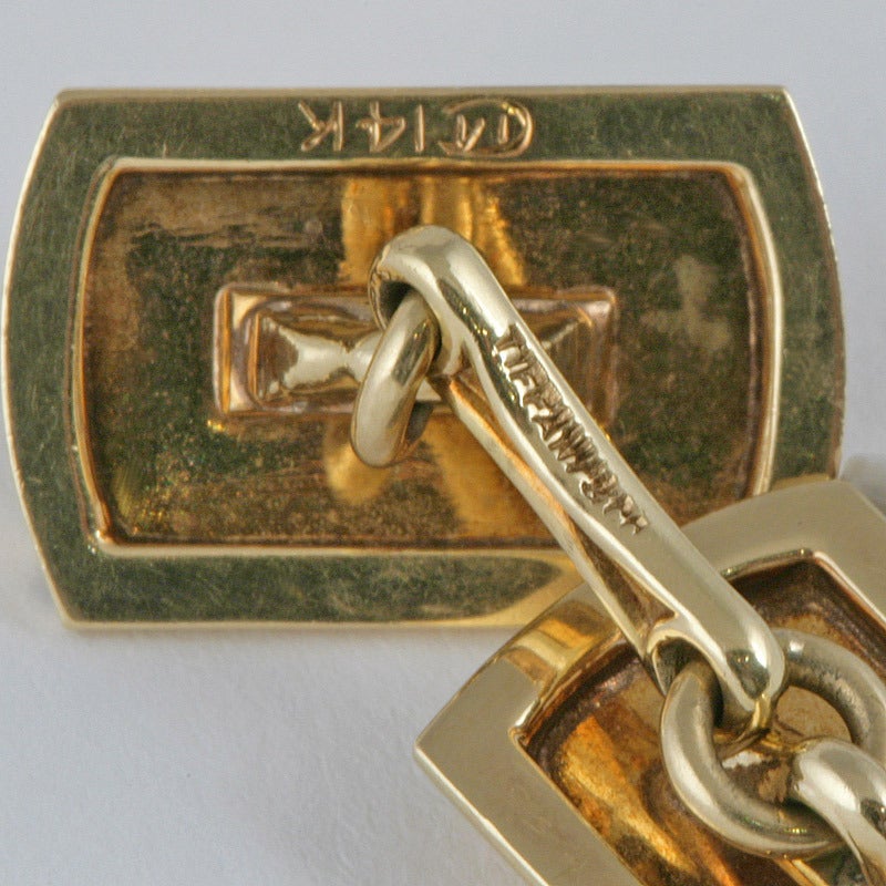 Tiffany & Co. 1950s Gold Cuff Links In Excellent Condition For Sale In New York, NY