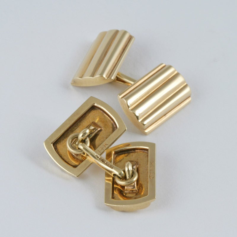 Tiffany & Co. 1950s Gold Cuff Links For Sale 1