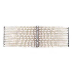Edwardian Seed Pearl and Diamond Choker 11