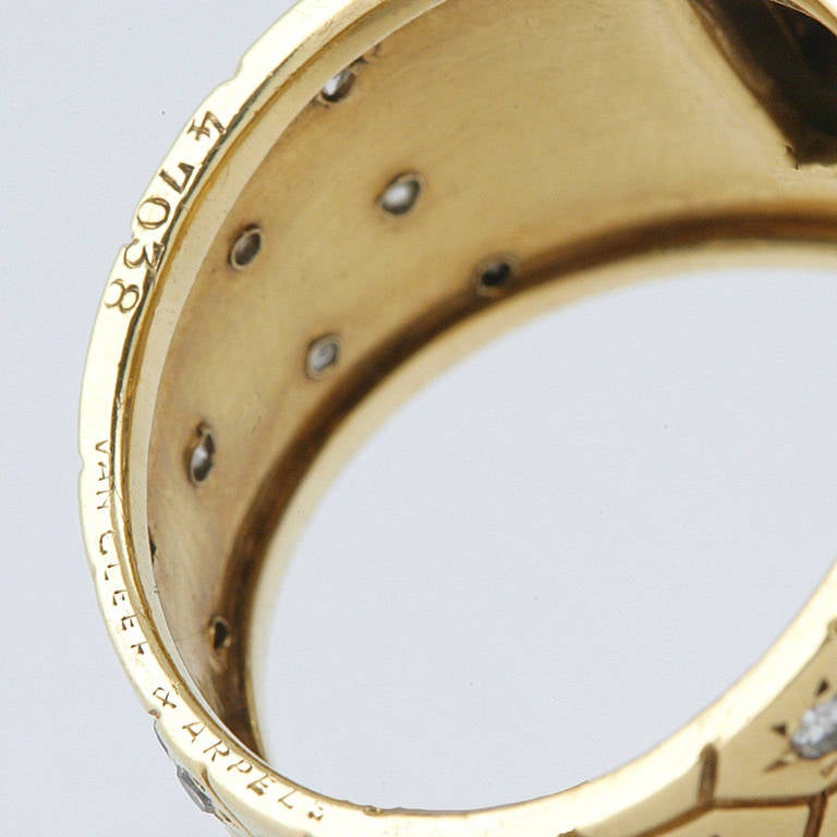 Women's Van Cleef & Arpels Ludo Hexagone Diamond Gold Ring