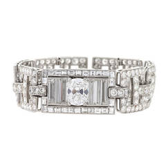 Charlton Lady's Platinum and Diamond Art Deco Bracelet Watch