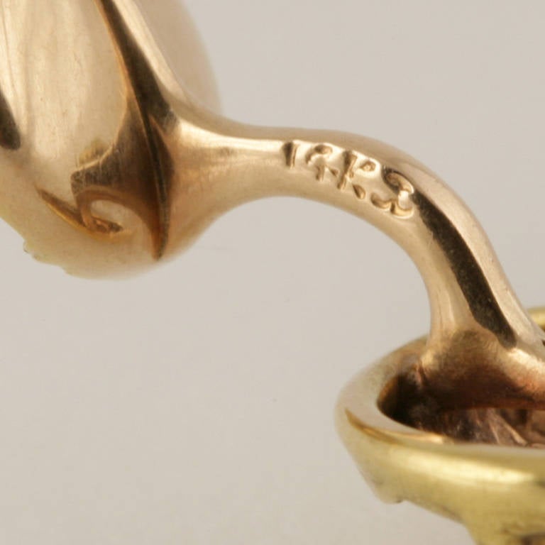 Men's Krementz & Co. Art Nouveau Gold Repousse Cufflinks