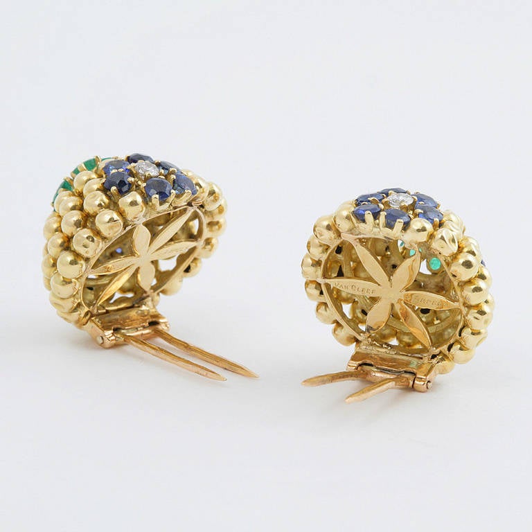 Van Cleef & Arpels 1960's Jeweled Gold 