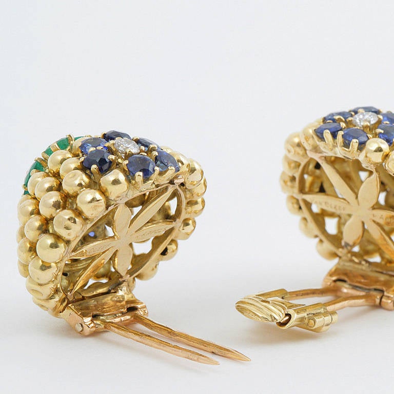 Van Cleef & Arpels 1960's Jeweled Gold 