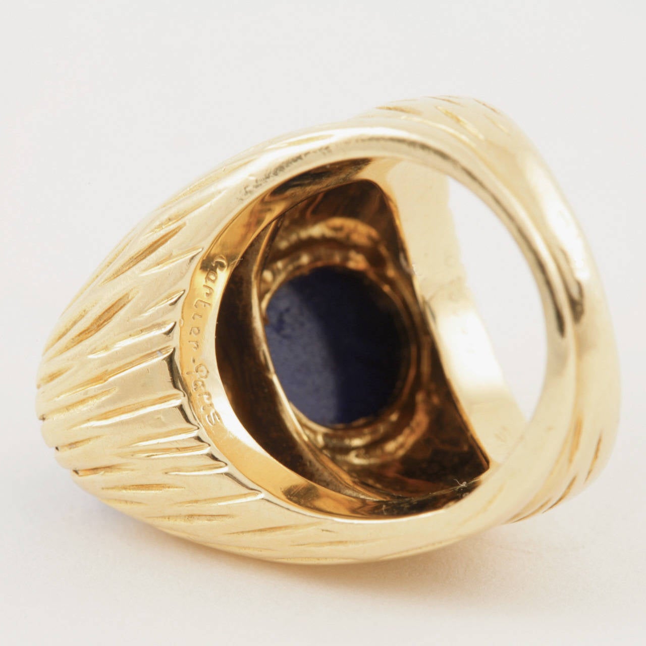 Women's Cartier Mid 20th Century Lapis Lazuli Gold Ring