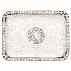 Cartier Belle Epoque Diamond Rock Crystal Brooch