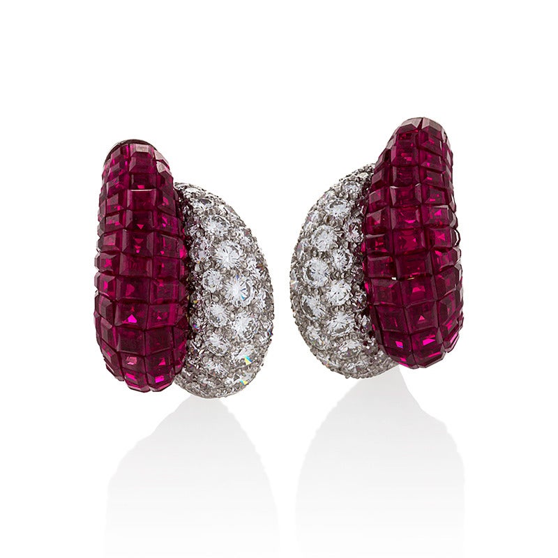 van cleef ruby earrings