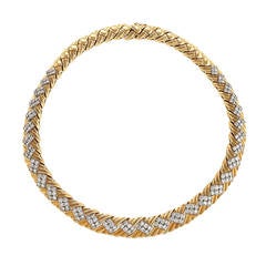 Late 20th Century Diamond and Gold Necklace 3