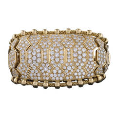 René Boivin Diamond and Gold ‘Hindu’ Bracelet