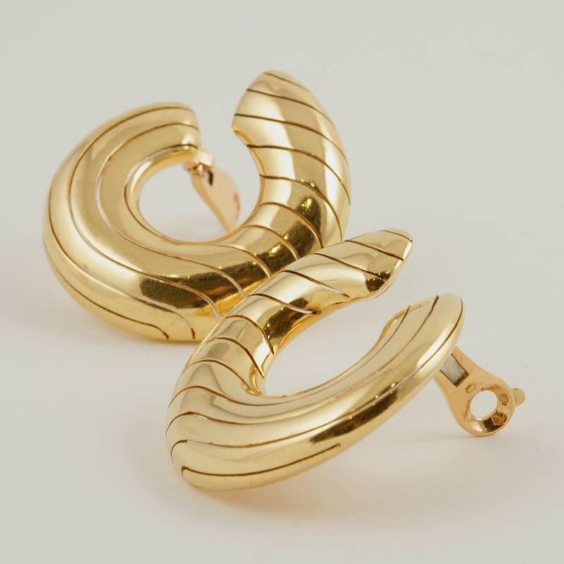 Cartier Paris 1980er Jahre Gold-Creolen Damen