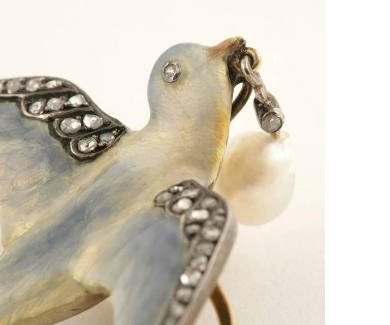 Belle Broche Ancienne Argent Et Or – Bijou Vintage Français – Occasion