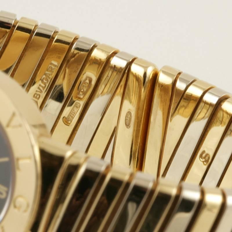 Bulgari 1980s Yellow and White Gold Tubogas Quartz Wristwatch In Excellent Condition In New York, NY