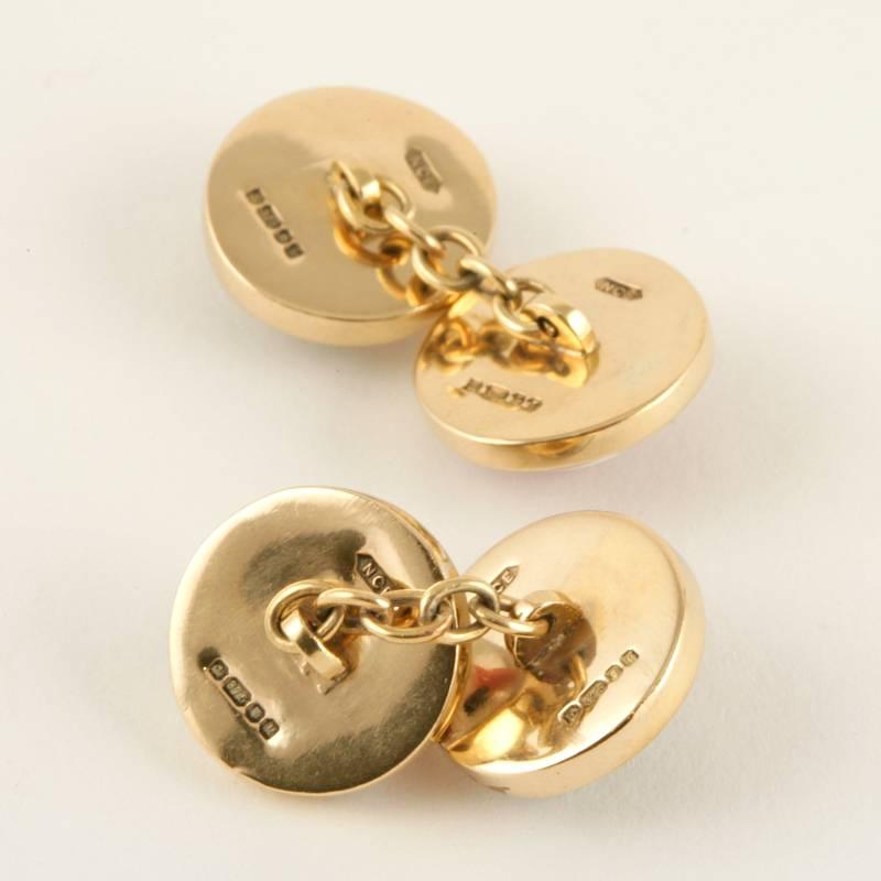 English Essex Crystal Cufflinks In Excellent Condition In New York, NY