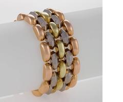 Retro Tri-Color Gold Bracelet