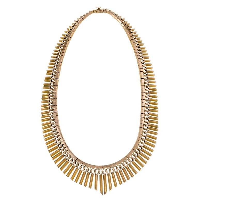 gold fringe necklaces