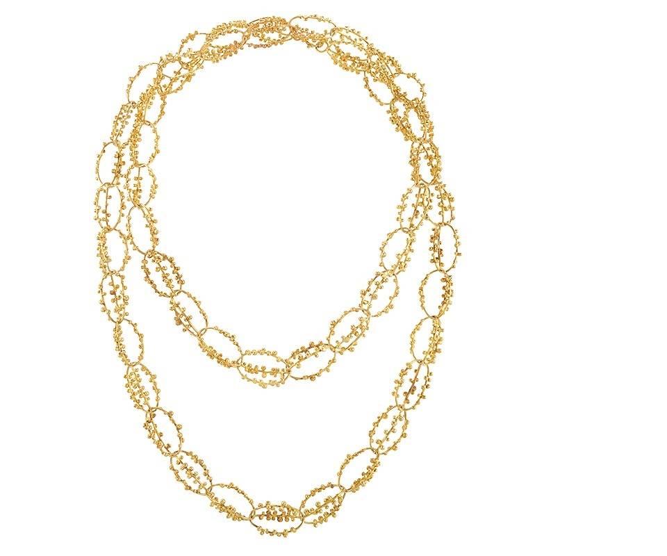 Spitzer & Furman Late-20th Century Modernist Gold Chain In Excellent Condition In New York, NY