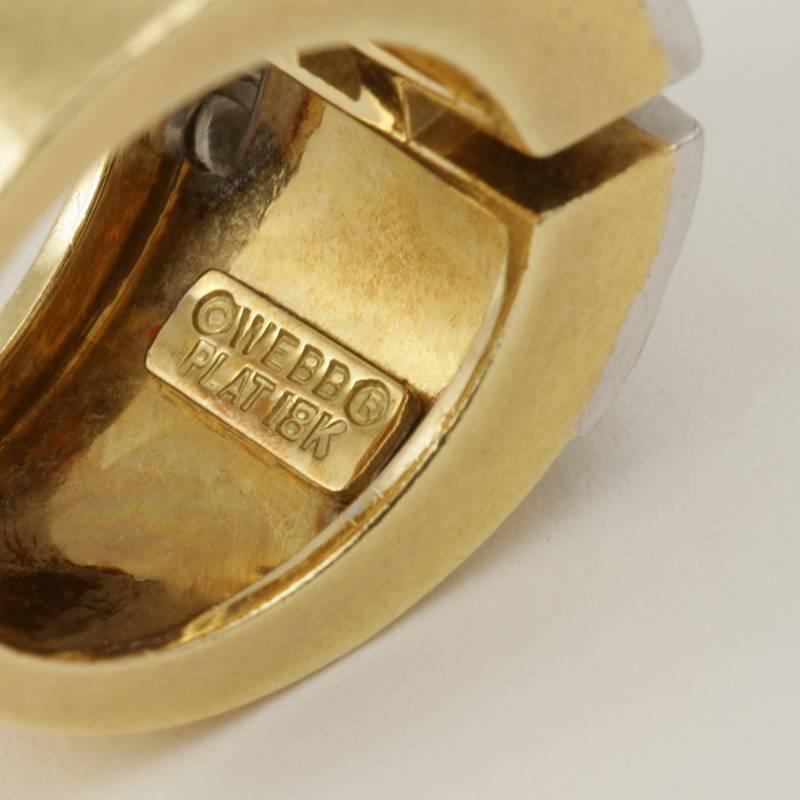 David Webb 1970er Jahre Diamantring aus Gold und Platin mit Diamanten 2