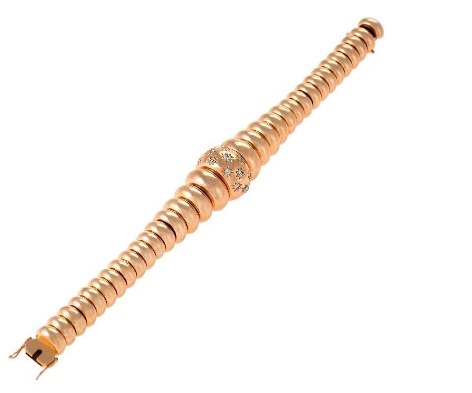 Rolex Retro Diamond and Rose Gold Watch/Bracelet 1