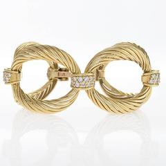 Boucheron Paris 1960s Diamond and Gold Link Bracelet