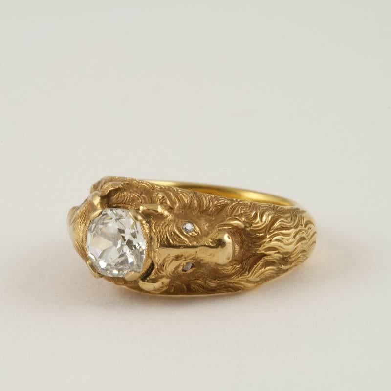 Antique Gold Ring with Diamonds 1