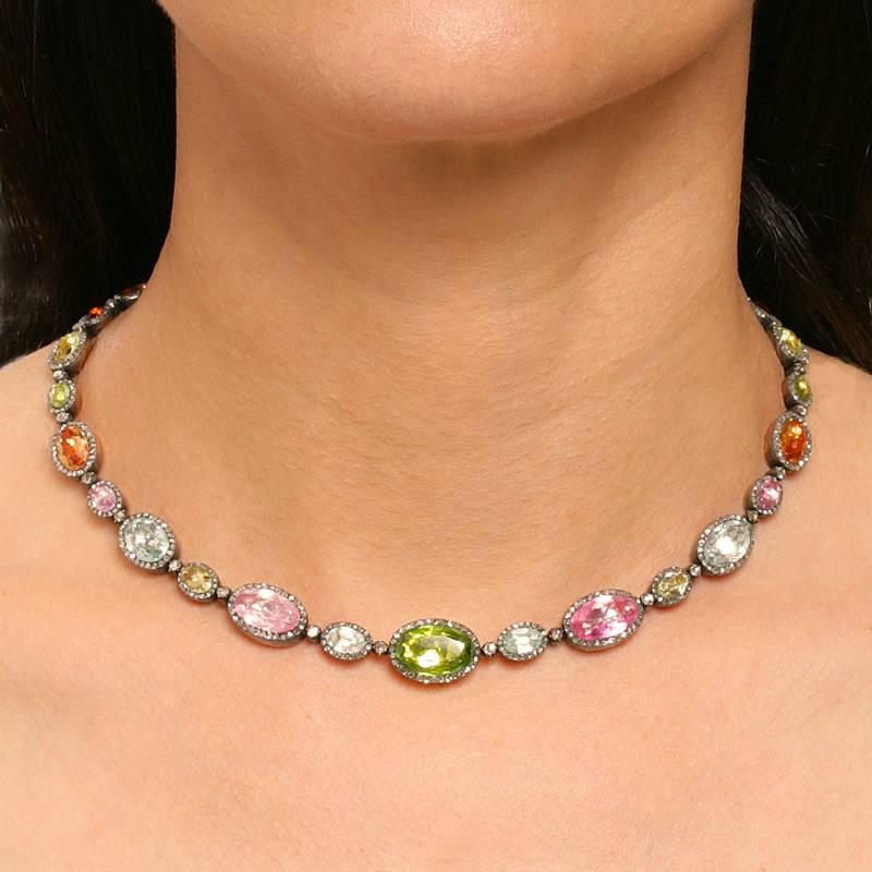 pendants gem set necklaces