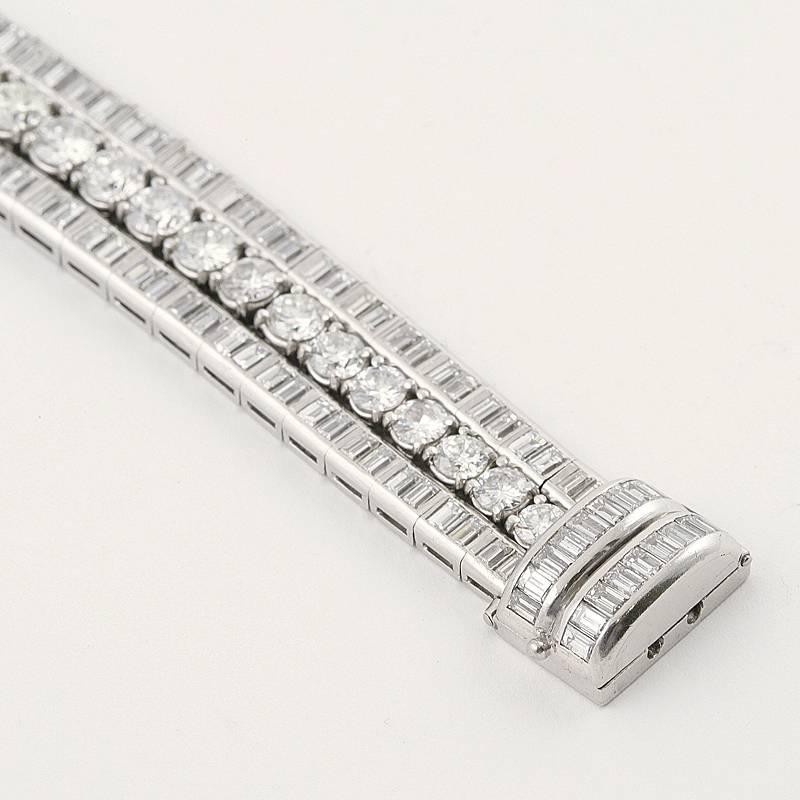 Triple Diamond Line Bracelet  1